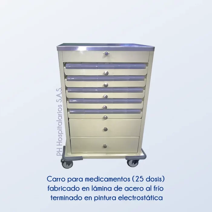 Carro para medicamentos 25 dosis
