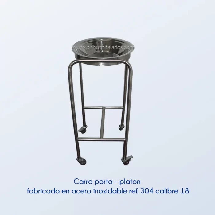 Carro porta platon fabricado en acero inoxidable ref 304 calibre 18